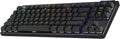 Logitech G PRO X TKL Lightspeed Wireless Gaming Keyboard, Ultra-Portable Tenkeyless Design, LIGHTSYNC RGB, PBT keycaps, Clicky Switches (GX Blue) - Black