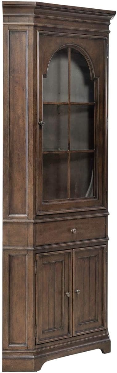 Liberty Furniture Arden Road Dining Room Corner Cabinet Display - Satin Cherry