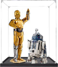 Acrylic Display case for Lego 75398+75379 c-3po/r2-D2 Robot Combination,Sturdy Storage Display Box 14.1 x 14.1 x 18.5 inches (excluding Models) (Transparent (3mm))