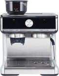 GarveeHome Espresso Machine With Grinder, 20 Bar Semi-Automatic Espresso Coffee Maker With Milk Frother Steamer Wand Cappuccino Latte Macchiato, 95 oz Water Tank, Pid Temperature Control-Silver