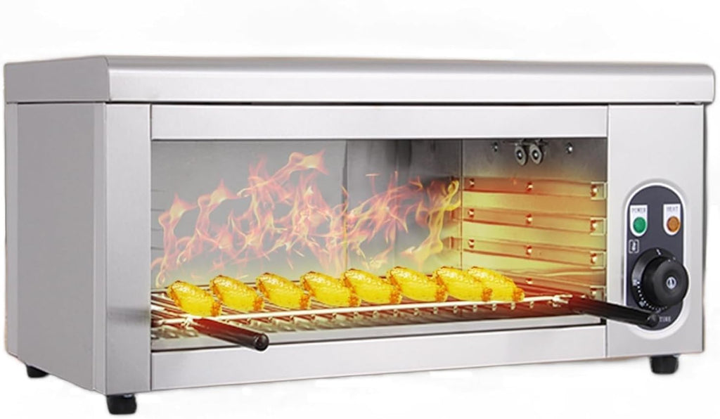 Electric Cheese Melter, 110V/60Hz Barbecue Grill, Height Adjustable, Stainless Steel Kitchen Gadgets and Appliances for Melting Cheese, Grilling Sandwiches, Burgers, Grilling Steaks (US Plug)