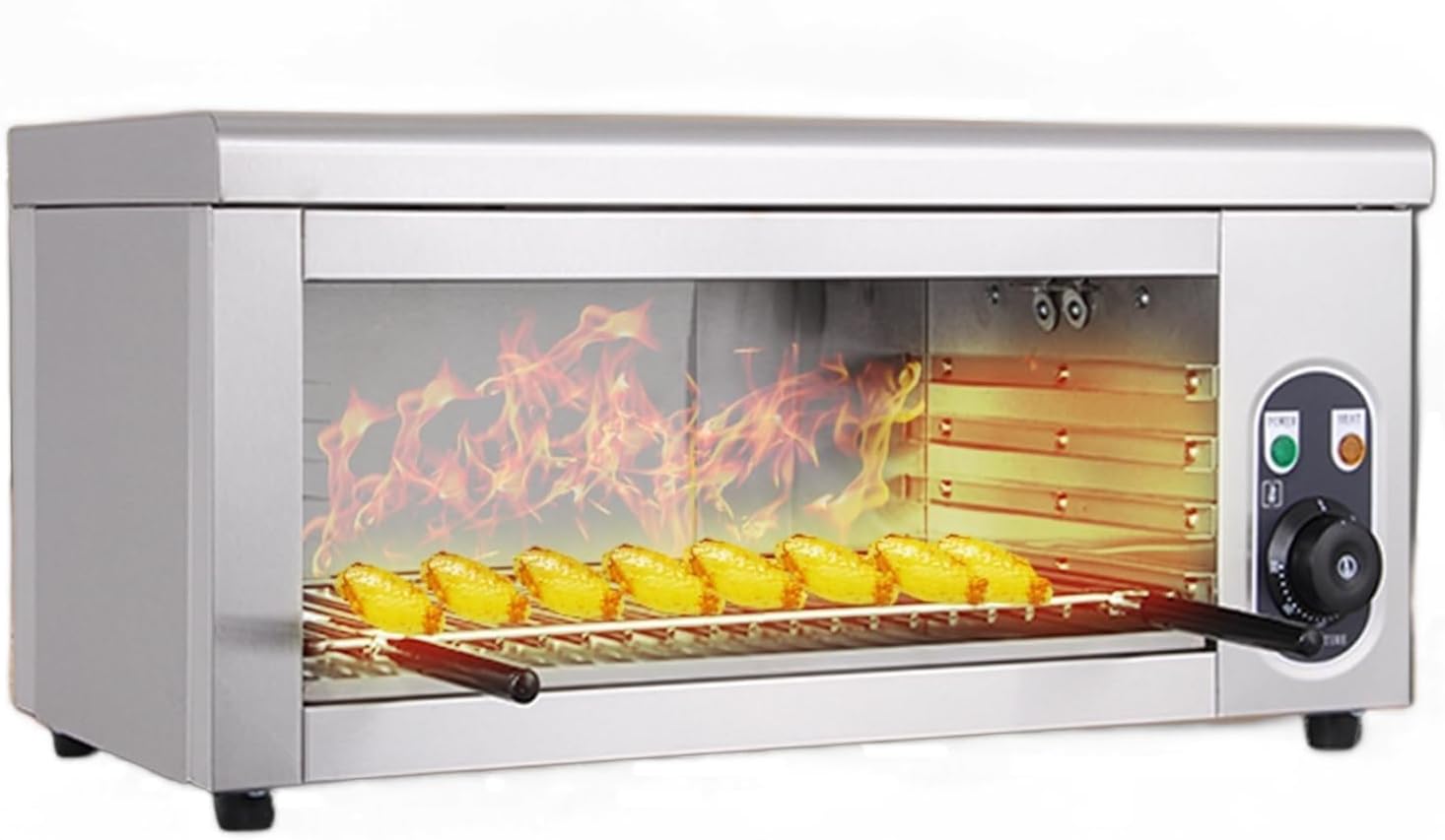 Electric Cheese Melter, 110V/60Hz Barbecue Grill, Height Adjustable, Stainless Steel Kitchen Gadgets and Appliances for Melting Cheese, Grilling Sandwiches, Burgers, Grilling Steaks (US Plug)