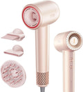 Blow Dryer with Comb, TYMO AIRHYPE Compact 200 Million lonic Hair Dryer with Diffuser, Fast Dry Pink Blow Dryer for Women 110,000RPM Portable Hairdryer for Curly Hair, 4 Temps & 2 Speeds