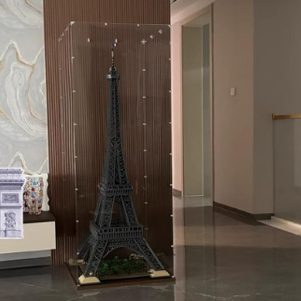 Acrylic Display Case for Lego 10307 Eiffel Tower , Dustproof Display Box Showcase ,Gifts for Lego Lovers,Customizable(Model Kit Not Included)
