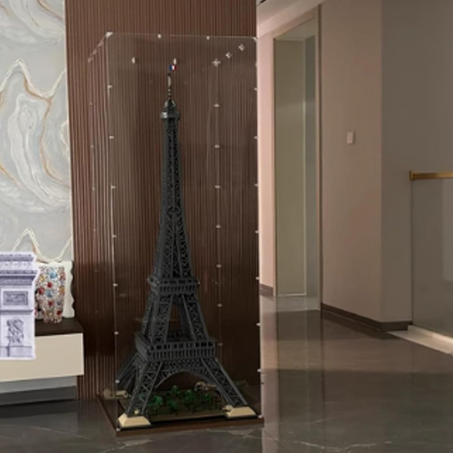 Acrylic Display Case for Lego 10307 Eiffel Tower , Dustproof Display Box Showcase ,Gifts for Lego Lovers,Customizable(Model Kit Not Included)