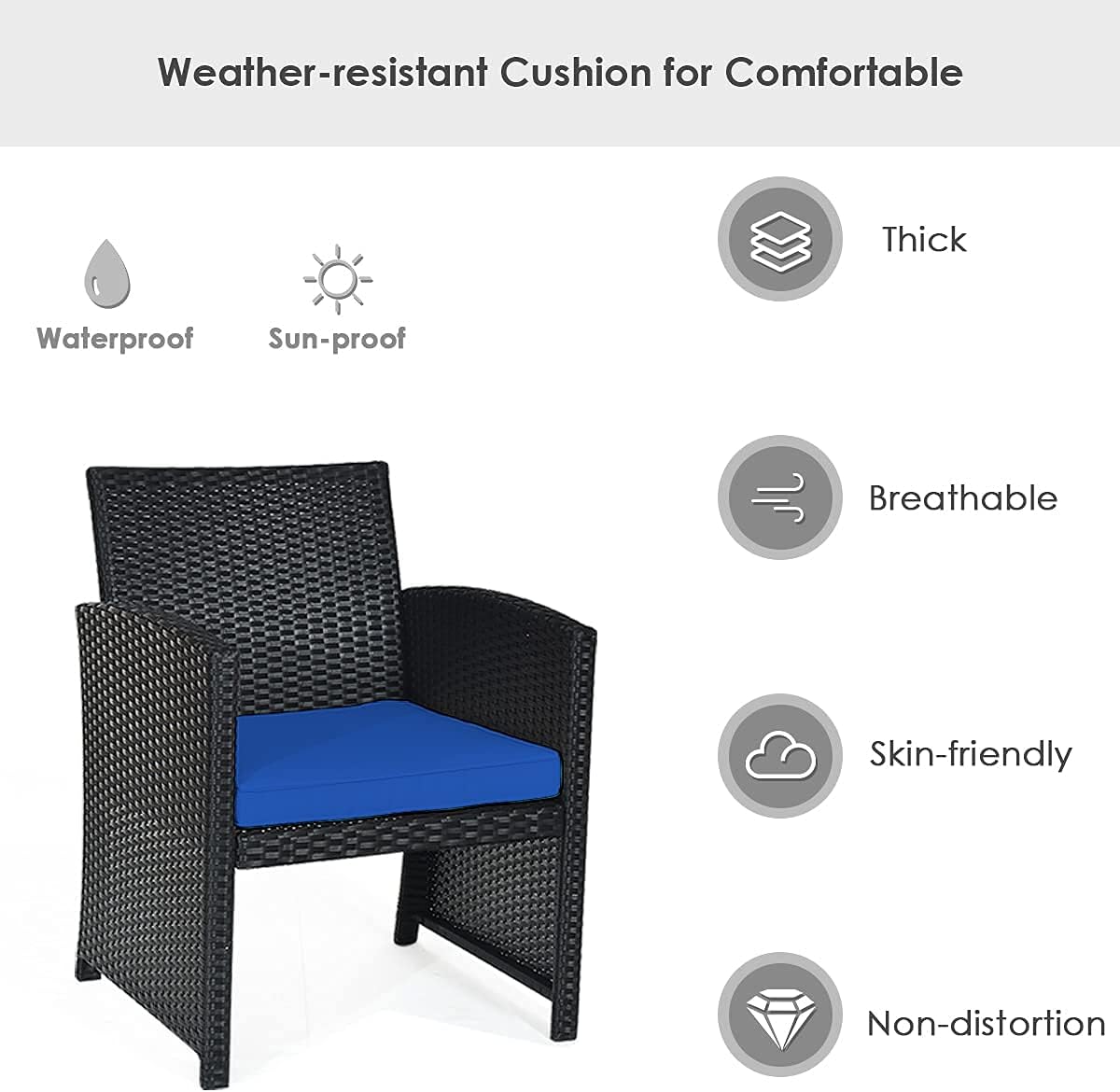Tangkula 8 Pieces Patio Wicker Conversation Furniture Set, Patiojoy Sofa & Table Set w/4 Seats, Outdoor Rattan Sofa Set for Balcony Backyard, Wicker Chair Set with Tempered Glass Coffee Table