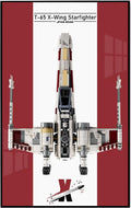Display Wallboard, Compatible with Lego 75355 UCS X Wing Fighter wall mount Display Stand, On-Wall Photo Frame Storage Display Board 75355 (Wall Panel Only) (Style C)