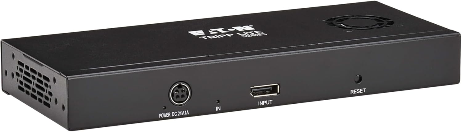 Tripp Lite Series 2-Port DisplayPort to HDMI Splitter + Extender Over Ethernet Cat6, Up to 8K@60Hz Video, 1 in 2 Out, DP 1.4, MST Hub, TAA Compliant, Plug-and-Play, 1-Year Warranty (B156E-002-H8K-K)