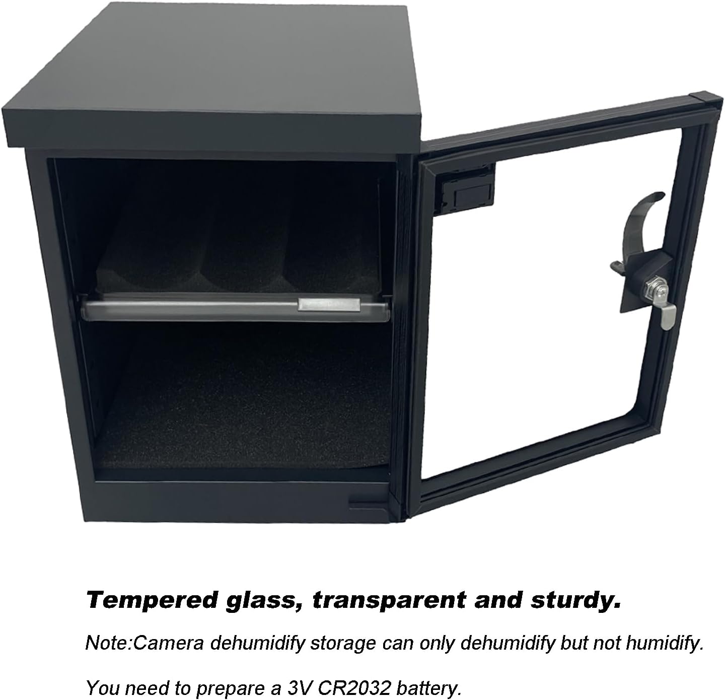 INTBUYING Camera Lens Dry Cabinet 30L Electronic Dry Cabinet for Camera Lens Storage with Lock 2 Layers Intelligent Temperature Humidity LED Screen Noiseless
