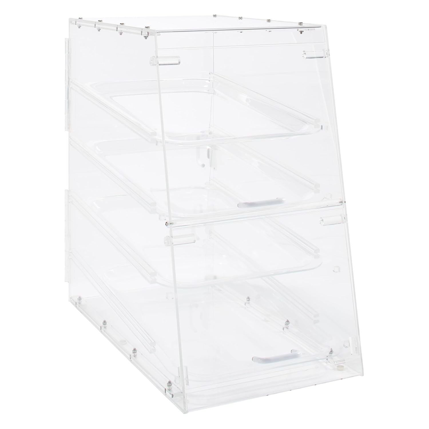 Winco ADC-4 4-Tier Pastry Display Case, Acrylic,Clear,Medium