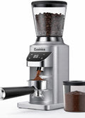 Espresso Coffee Grinder - 48 Precise Grind Settings, Anti-Static 40mm Stainless Steel Burr, 0.1s Electronic Timer, 11.3oz Bean Hopper, Conical Burr Coffee Grinder for Home Use Brushed Silver