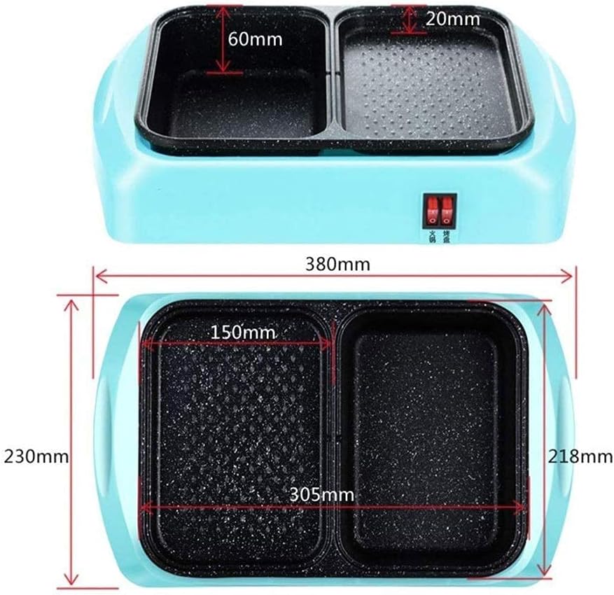 Barbecue Grill Multifunctional Hot Pot, Household Electric Baking Pan Dual-use Barbecue Machine Multifunctional One-Pot Dual-use Independent Switch