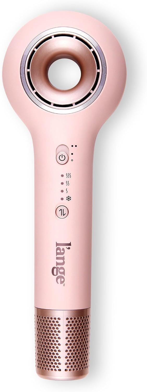 L'ANGE HAIR Axia HaloRing Ionic Hair Dryer | High Speed Professional Blow Dryer for Smooth, Frizz-Free Styles | Lightweight Brushless Motor with Concentrator & Wall Mount | 4 Heat Settings | Blush