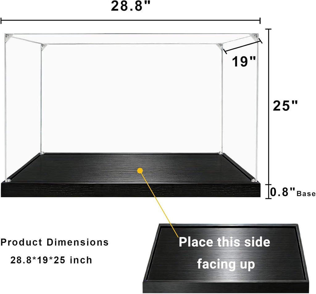 Acrylic Display Case for LEGO 71043 Hogwarts Castle with 0.8-Inch Elevated Base - Dustproof Clear Display Box(NOT Included The Model)