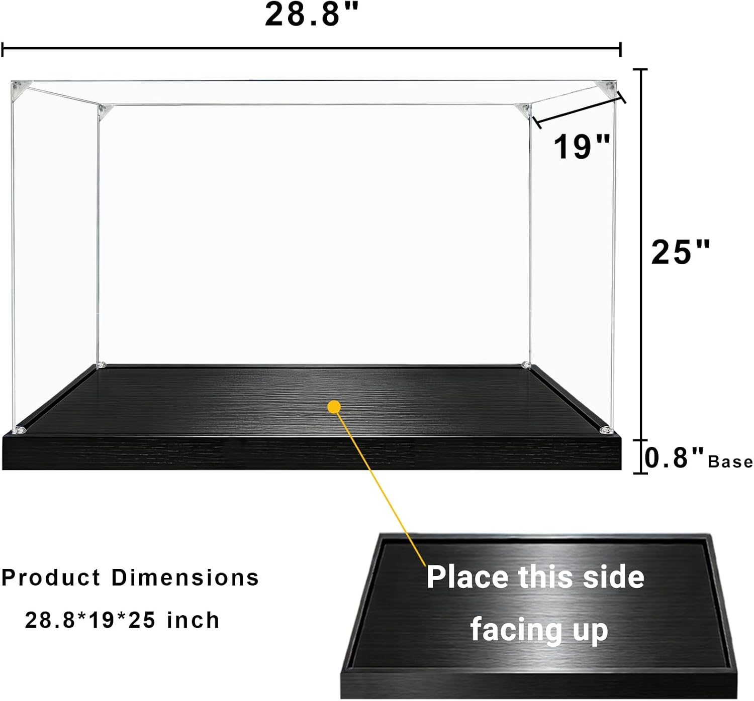 Acrylic Display Case for LEGO 71043 Hogwarts Castle with 0.8-Inch Elevated Base - Dustproof Clear Display Box(NOT Included The Model)