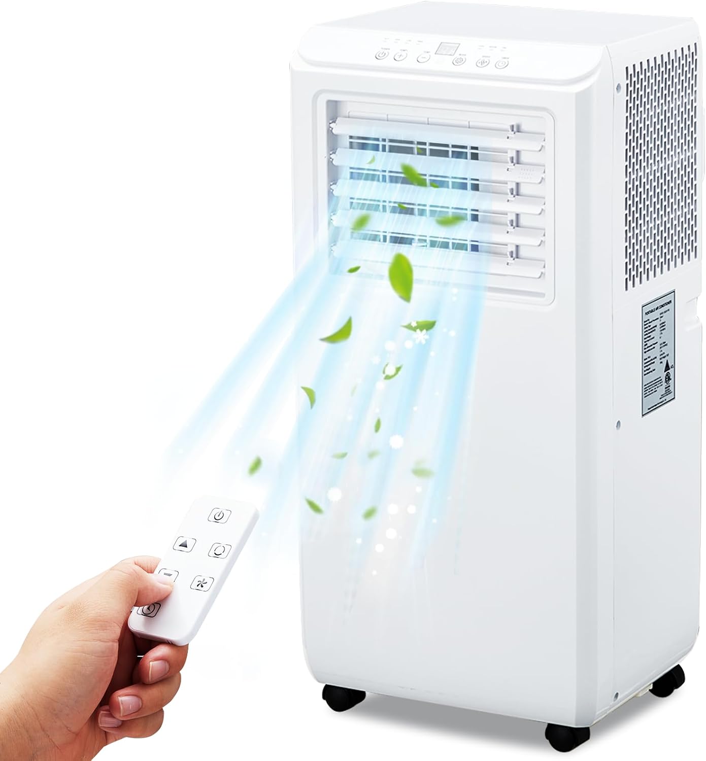 Portable Air Conditioner 3 in 1 with Remote Cool, KOKEBREN 10000 BTU(ASHRAE) / 6500 BTU (SACC), Dehumidifier & Fan Modes For Home Up To 450 Sq.Ft, Installation Kit For Room, Office, Dorm, Bedroom