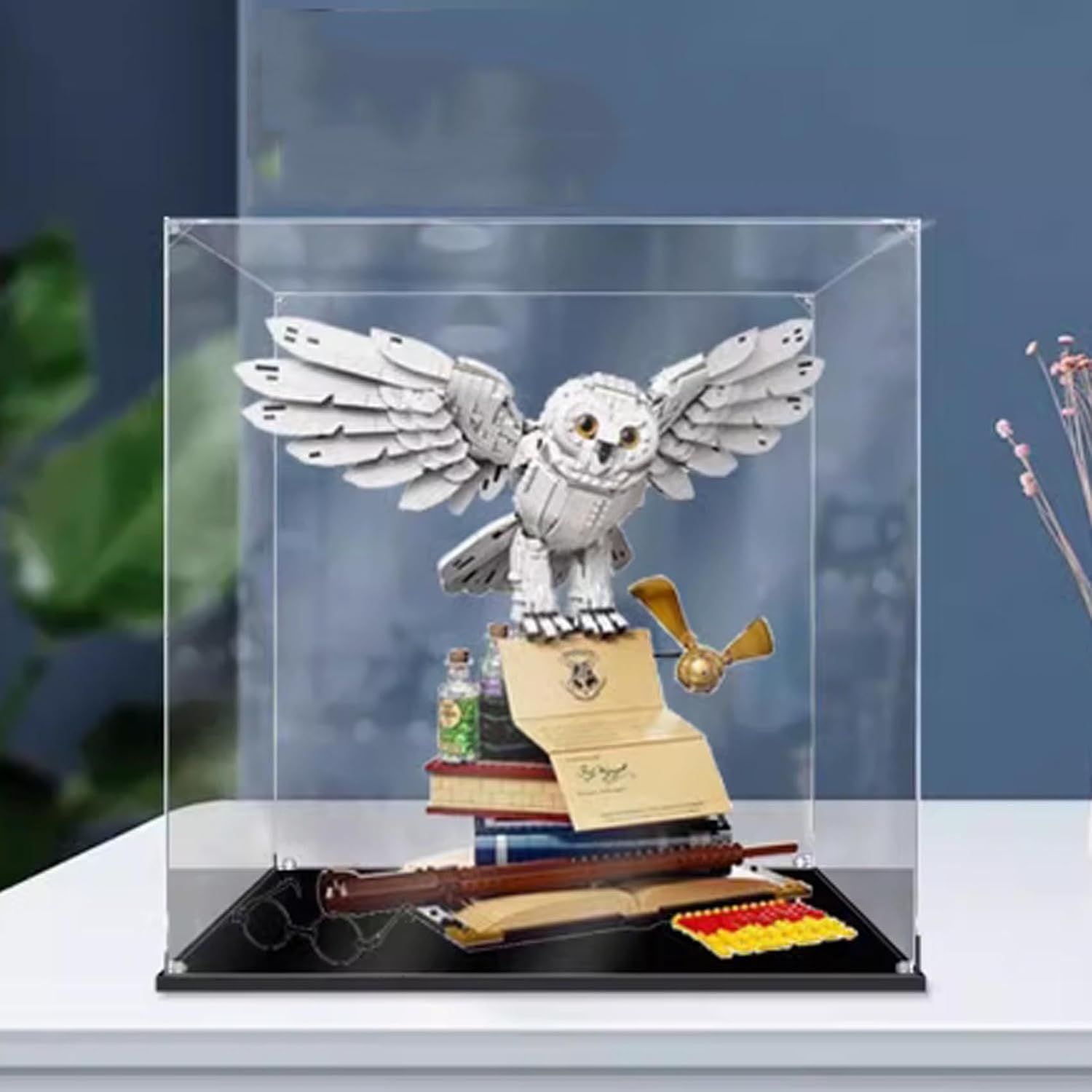 Acrylic Transparent Display Case for Lego 76391 Owl Dustproof Transparent Display Case Showcase（19.6*15.7*19.6 inches (Display Case Only) (3mm)