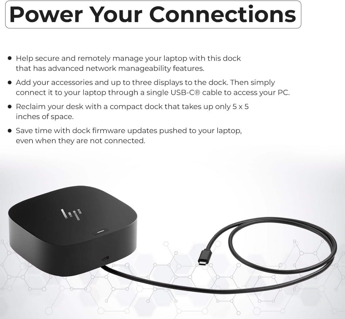 HP Docking Station for Laptop Dual Monitor and Charging Bundle - HP USB-C G5 Dock 5TW10AA / 5TW10UT / 5TW10AA#ABB with 120W Adapter, HDMI, DisplayPort, USB-C Cables & Microfiber Cleaning Cloth