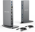 DisplayLink Docking Station Dual Monitor,WAVLINK 14-in-1 USB-C/A Laptop Dock with 2x5K HDMI,2x5K DP,1000Mbps Ethernet,6 USB 3.0,Audio&Mic,for New MacBook Neo M1/M2/Intel,Dell,HP,Surface Pro