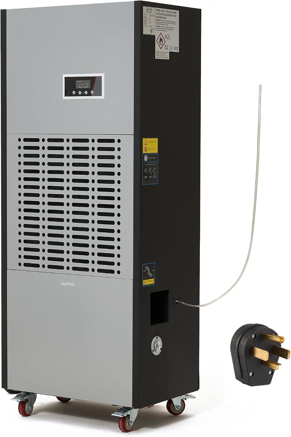 350 Pints Commercial Dehumidifier for Basements & Industrial Spaces – Built-In Pump, Drain Hose, Continuous Operation, 2-Speed Fan, 30000 Sq Ft Coverage