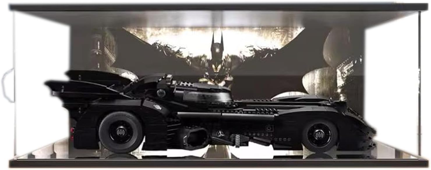 Acrylic Display Case for Lego DC Batman 1989 Batmobile 76139 Display Case, Protective and Decoration Model with Dust Storage (Bottom E)