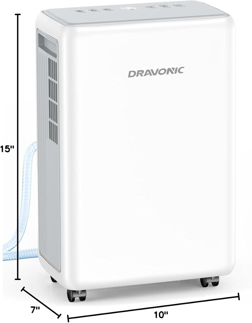 30 Pints Dehumidifier for Basement, 2000 Sq.Ft Dehumidifiers for Home with 3.3ft Continuous Drain Hose, 3 Modes Dehumidifier for Bathroom, Real-Time Humidity Display & Smart Control