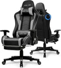 GTPLAYER Gaming Chair,Gamer Chair with Bluetooth and Adjustable Backrest,Seat Height Adjustable Computer Chairs with 3D Armrests,Video Game Chair with Footrest Speakers (Grey)