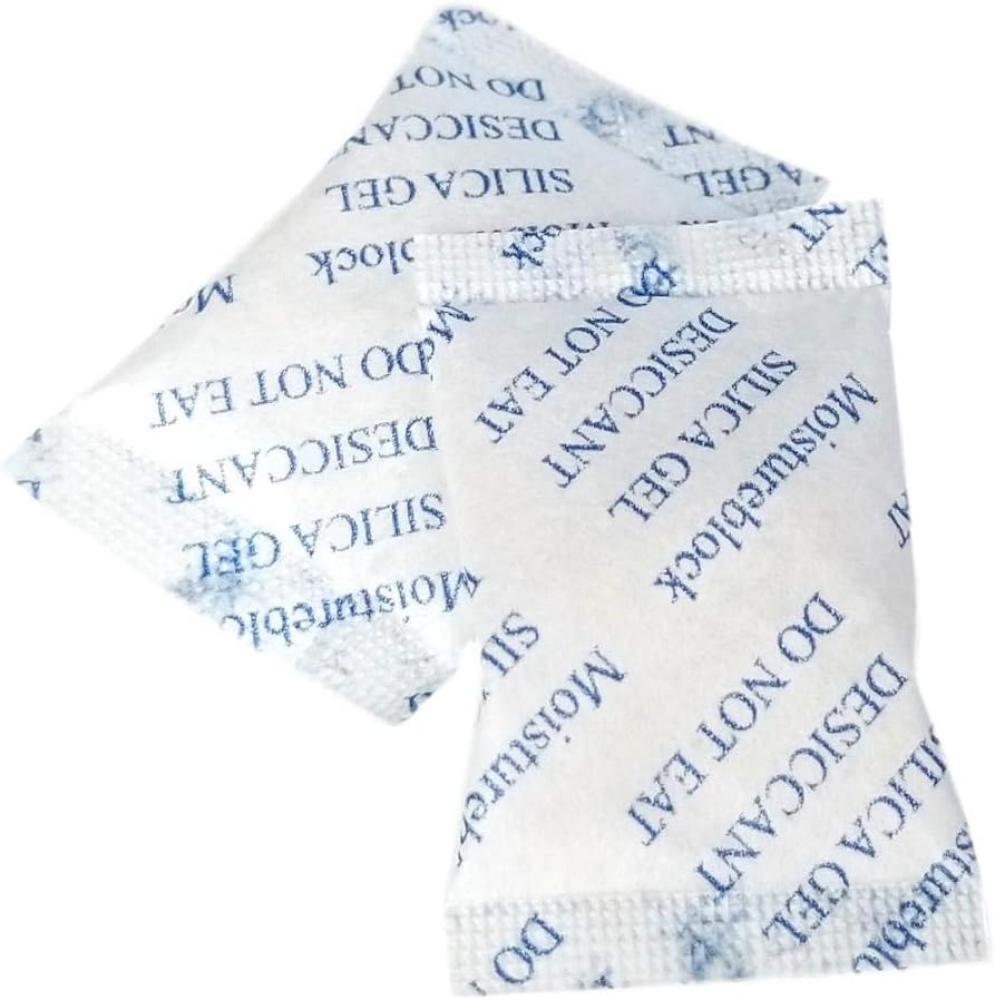 Silica Gel Desiccant 10 Gram - No Shelf-Life - Foil-Packed Moisture Absorbers Silica Bead Dehumidifiers Condensation Moisture Corrosion Rust Prevention for Food Storage Gun Safes Closets (1200)