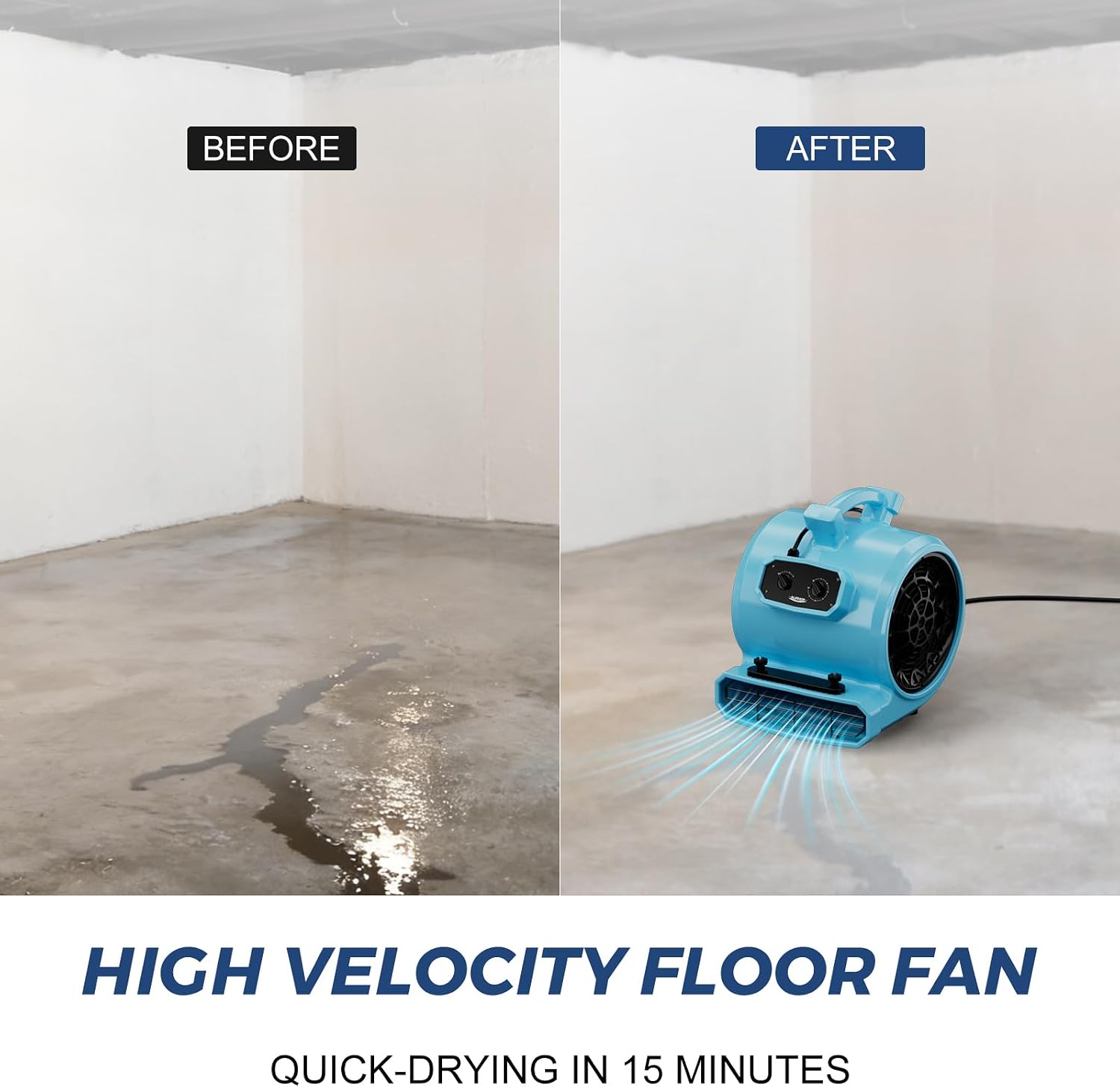 ALORAIR Water Damage Restoration Combo Package 8x Air Mover 2x Air Scrubber 1x Commercial Dehumidifier Ideal for Industrial, Commercial & Home Use - Set 2