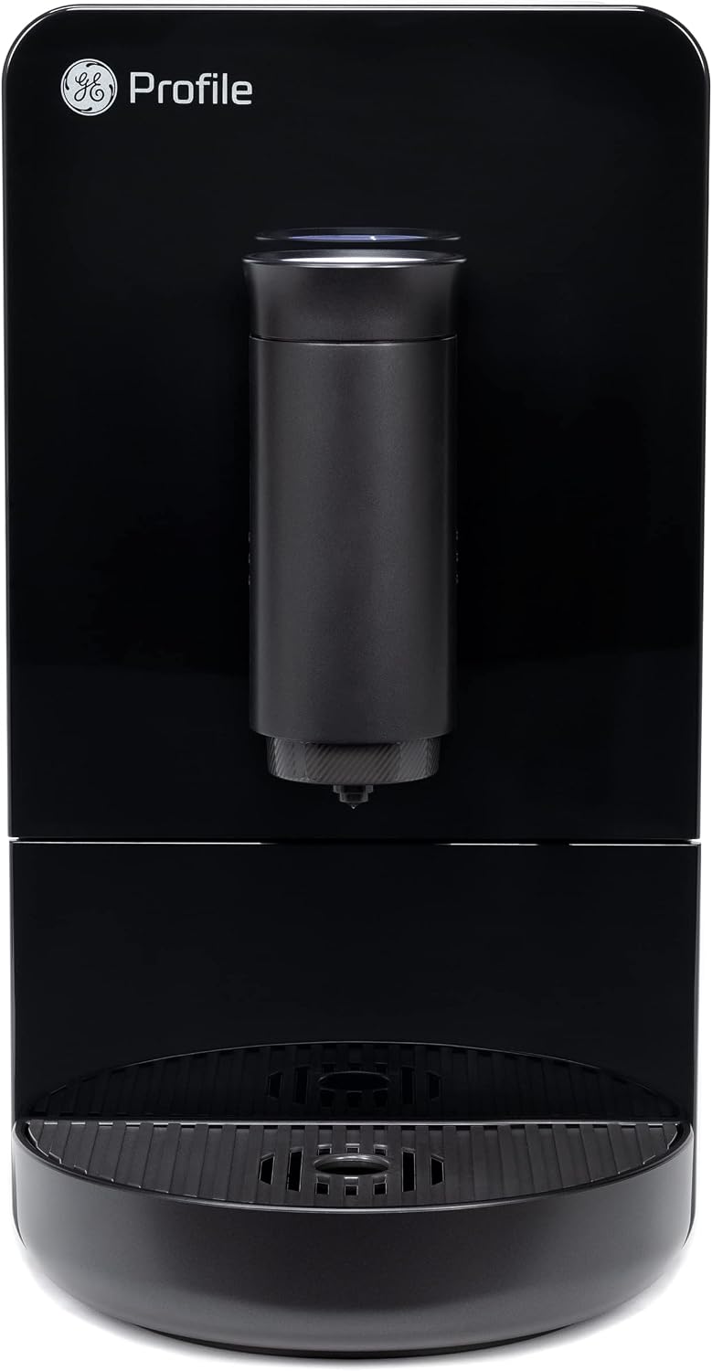 GE Profile Automatic Espresso Machine | Brew in Less Than 90 Seconds | 20 Bar Pump Pressure for Balanced Extraction | Five Adjustable Grind Size Levels | WiFi Connected for Drink Customization | Black