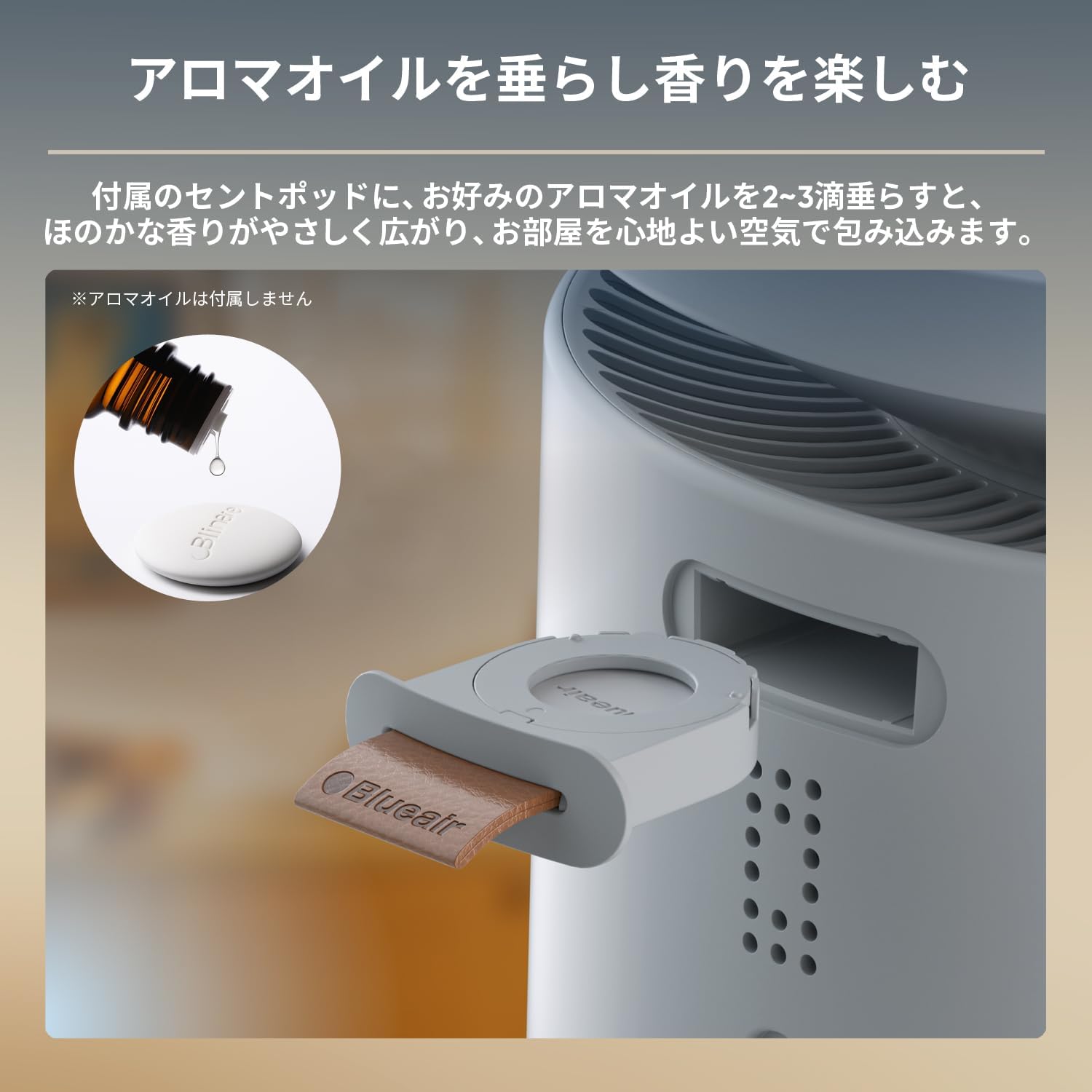 BLUEAIR Room Humidifier - DreamWell - 48Hr Top-Fill Mist-Free InvisibleMist Technology Aroma Stone for Essential Oils and Soothing Mood Lighting - Quiet Operation for Bedroom and Home Use, Grey