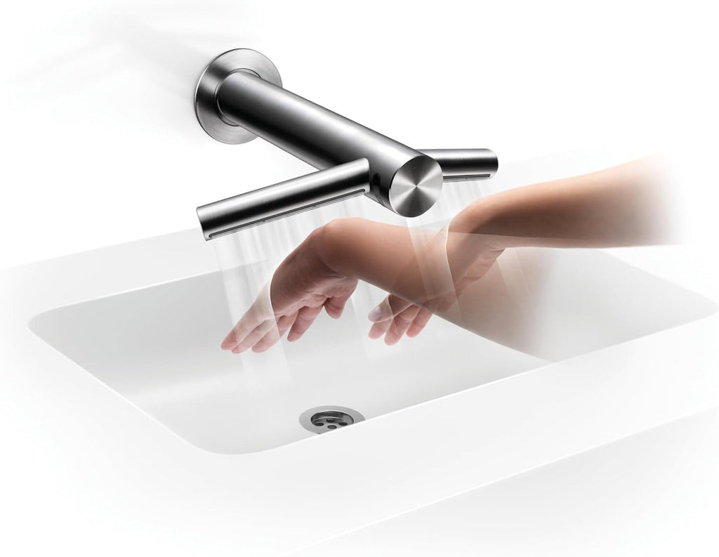 Dyson Airblade Wash+Dry Hand Dryer Wall Mount 120V, Stainless Steel – HEPA Filter, Energy Efficient, Fast Drying