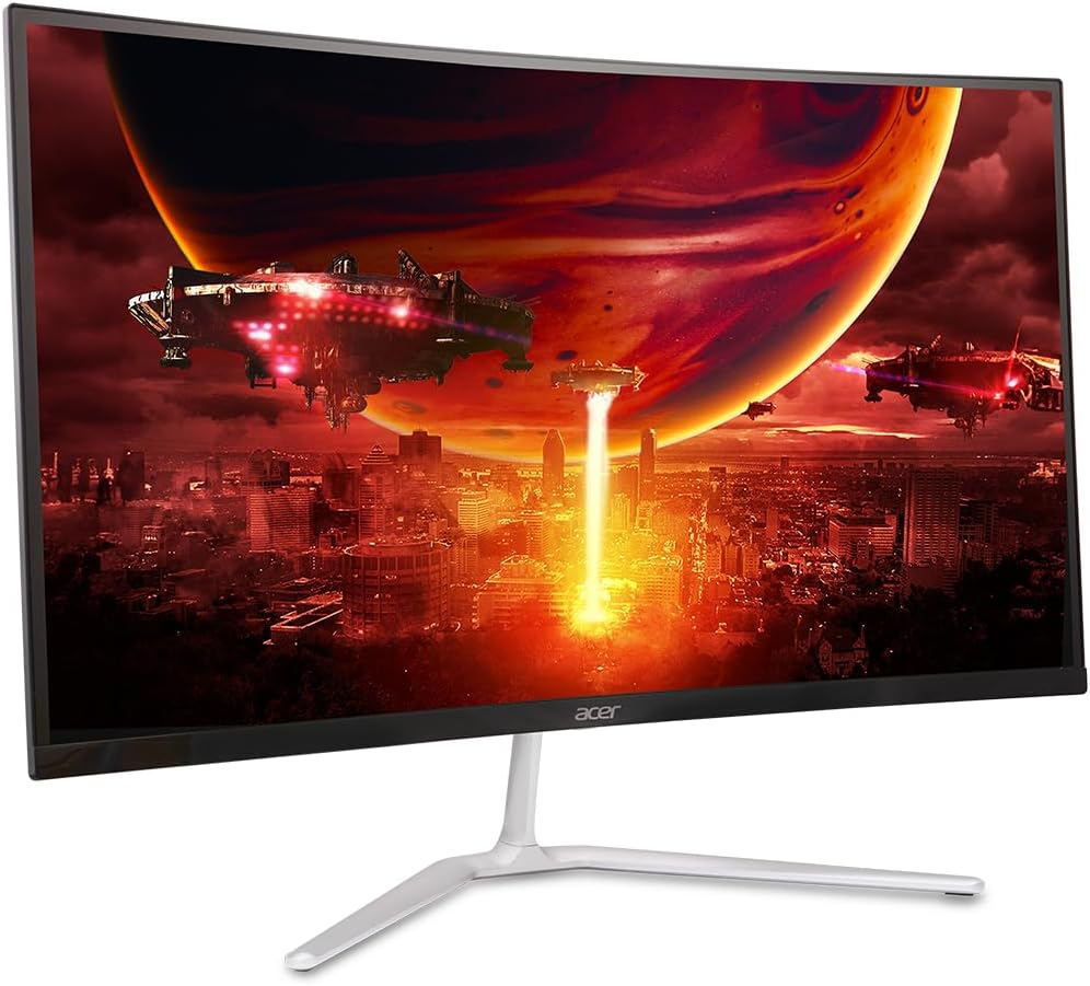 acer Nitro 27' WQHD 2560 x 1440 1500R Curved PC Gaming Monitor | AMD FreeSync Premium | 180Hz Refresh | 1ms VRB | VESA Mountable | HDR10 | 1 x Display Port 1.2 & 2 x HDMI 2.0 | EDA270U Pbmiipx