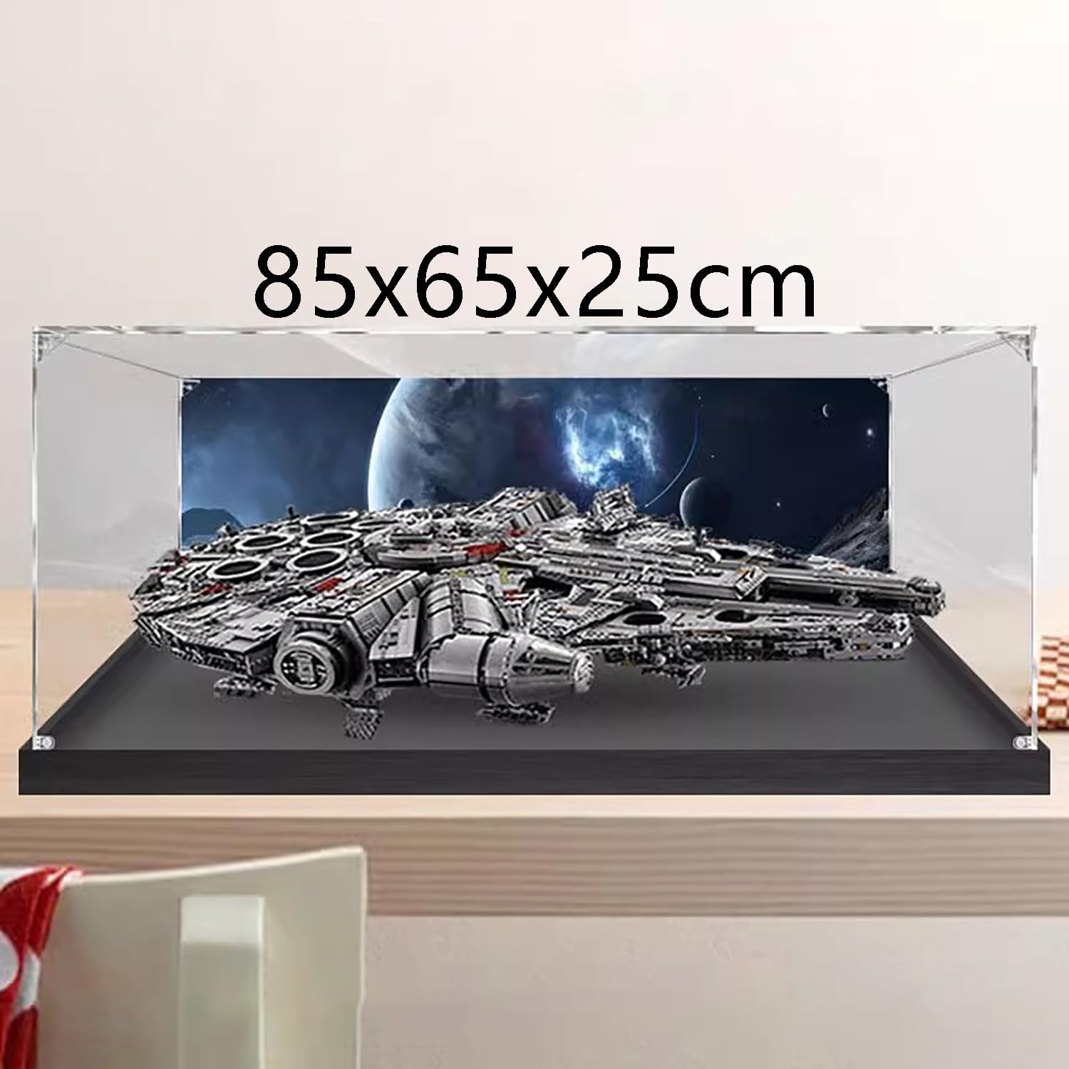 Acrylic Display Case for Lego 75192 Ultimate Millennium Box Storage Box Storage Dustproof Showcase for Collection Bricks Blocks Models Minifigures Building(Case Only),Horizontal,Background