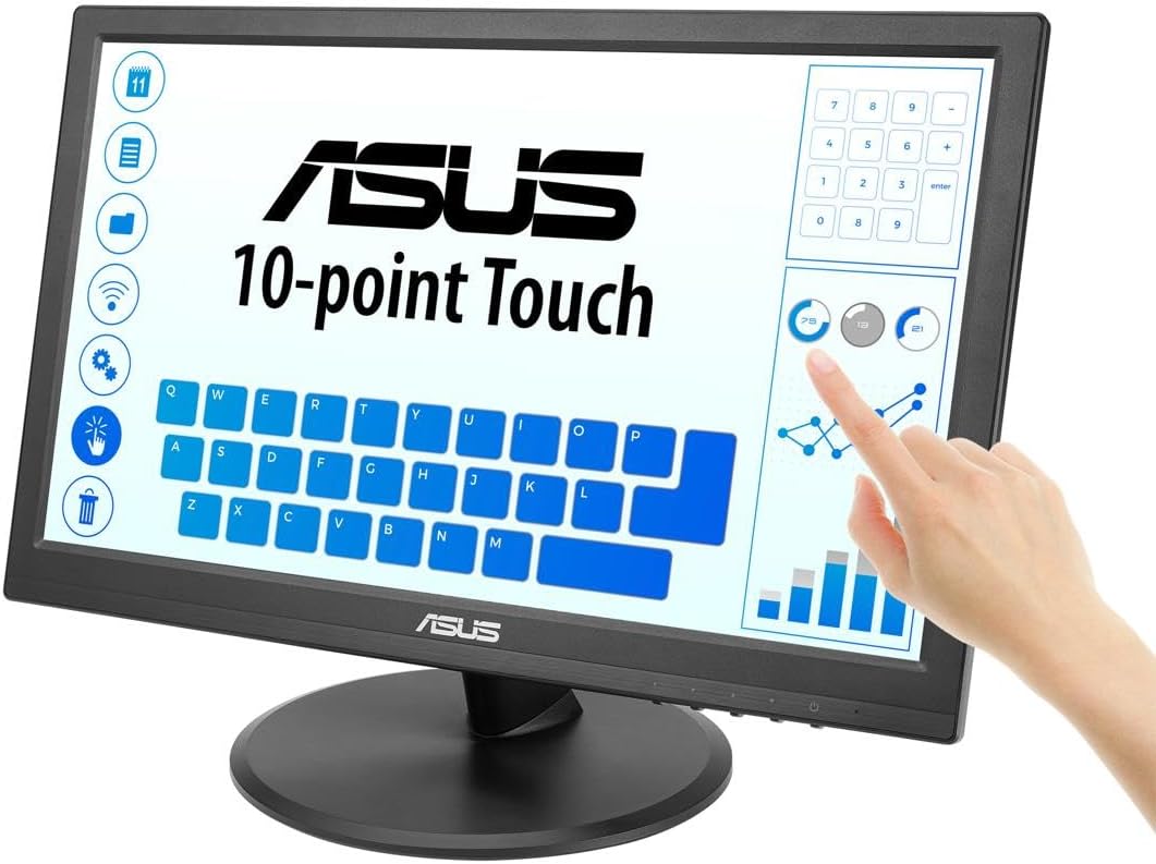 ASUS VT168HR 15.6' Full HD 1366X768 HDMI Back-lit LED Monitor, Black