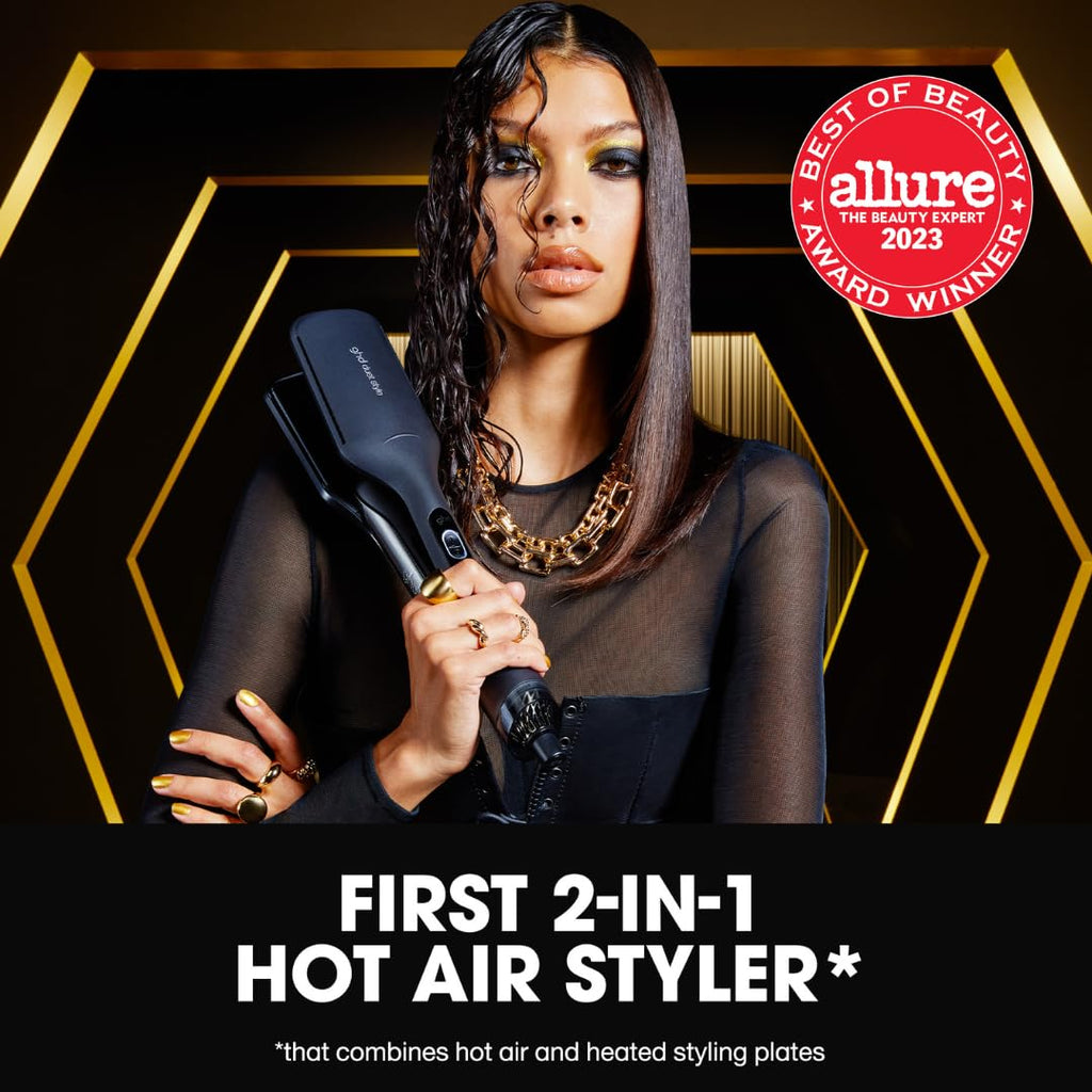 ghd Duet Style - 2-in-1 Flat Iron Hair Straightener + Hair Dryer in One Tool | Transform Hair from Wet to Styled with No Heat Damage | Blow Dry with No Fizz | 2X More Shine