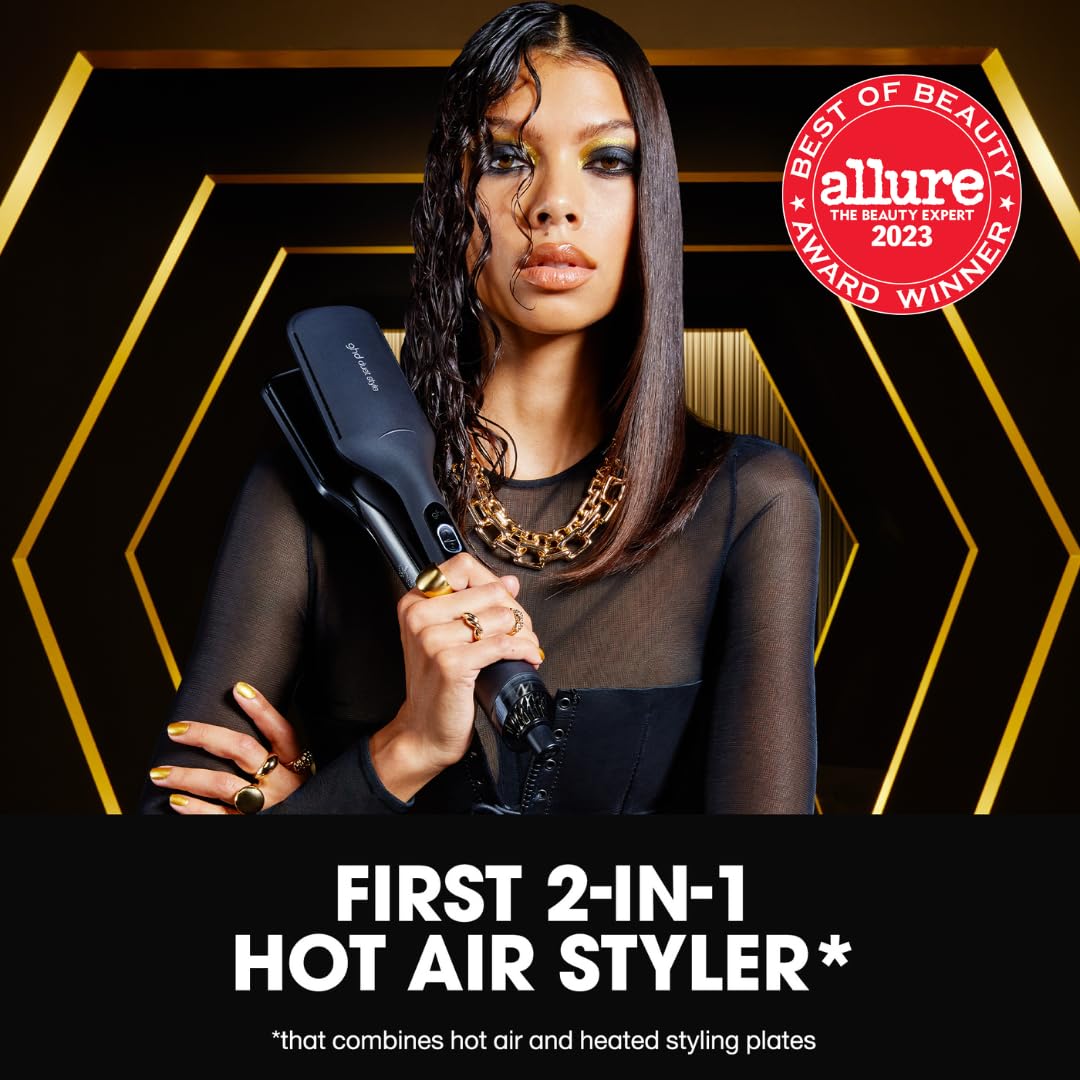 ghd Duet Style - 2-in-1 Flat Iron Hair Straightener + Hair Dryer in One Tool | Transform Hair from Wet to Styled with No Heat Damage | Blow Dry with No Fizz | 2X More Shine