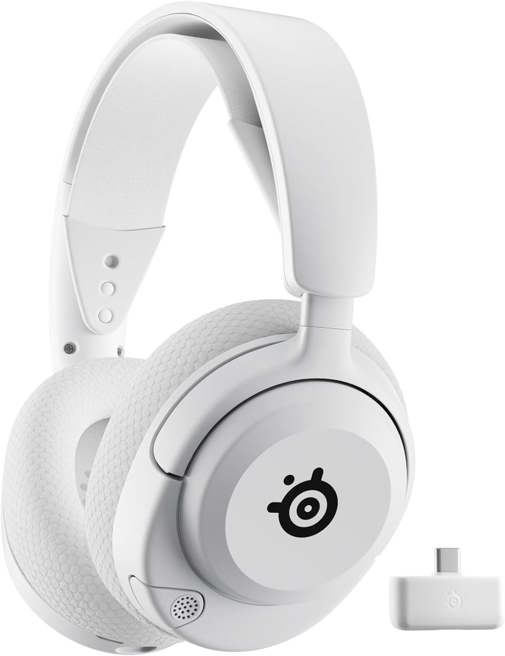 SteelSeries Arctis Nova 5P Wireless Multi-System Gaming Headset — White — Neodymium Magnetic Drivers — 100+ Audio Presets — 60 HR Battery — 2.4GHz or BT — Gen2.X Mic — PS5, PS4, PC, Switch, Mobile