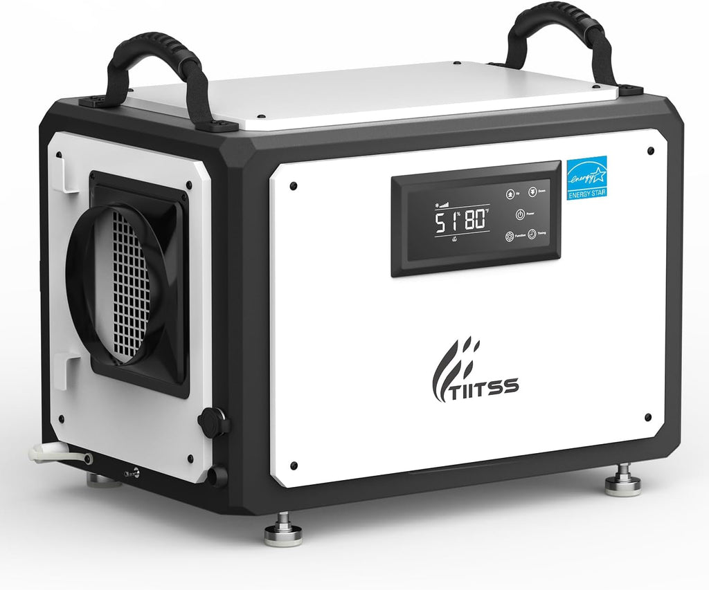 Commercial Dehumidifier 120 Pint with Drain Hose for Crawl Spaces, Industrial, Basements, Garages, Dehumidifier with Pump, Portable, Compact, Large Capacity, Auto Defrost, Memory Restart