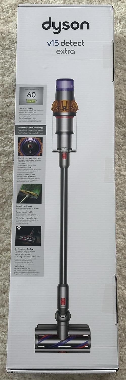 Dyson V15 Detect Total Clean Extra Cordless Vacuum - Yellow/Nickel