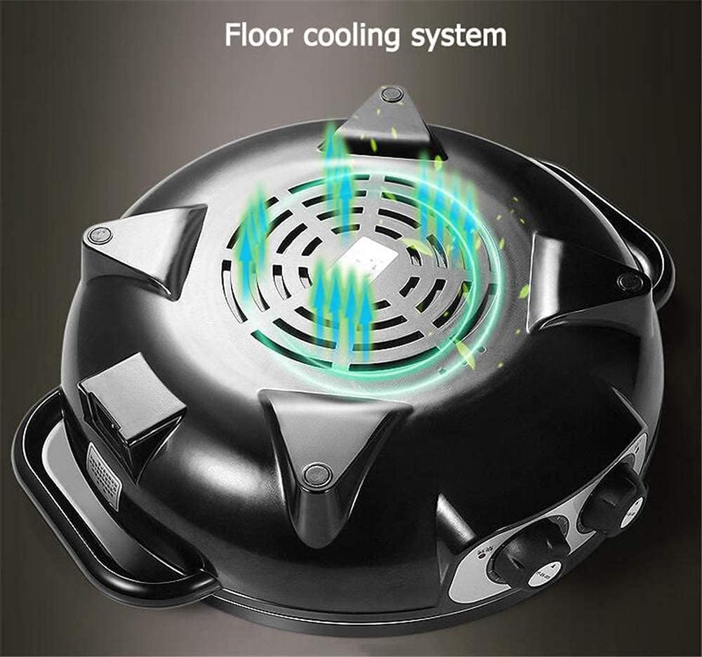2 in 1 Portable Electric Smokeless Grill And Hot Pot Electric Hot Pot Grill Indoor 1700W Easy Cleaning Dual Temperature Control, Black