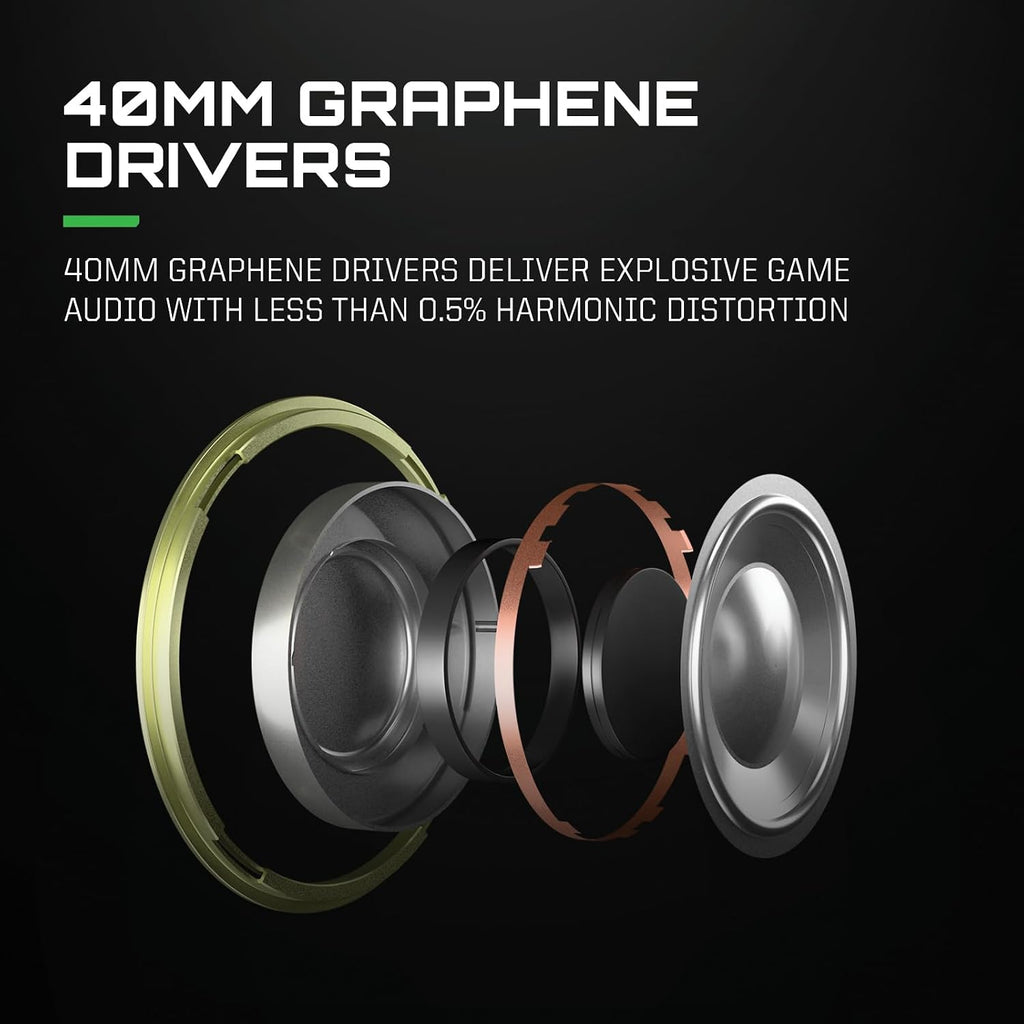 RIG R8 Spectre PRO HX Wireless Gaming Headset for Xbox Series X|S, Xbox One, PC, Mobile; Graphene Drivers, 3D Audio, Noise-Canceling Mic, Dual 2.4GHz / Bluetooth, 60-Hr Battery, RGB Charging Base