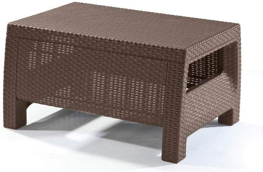 Keter Corfu 4 pic Set All Weather Outdoor Patio Garden Furniture w/ Cushions, Brown.