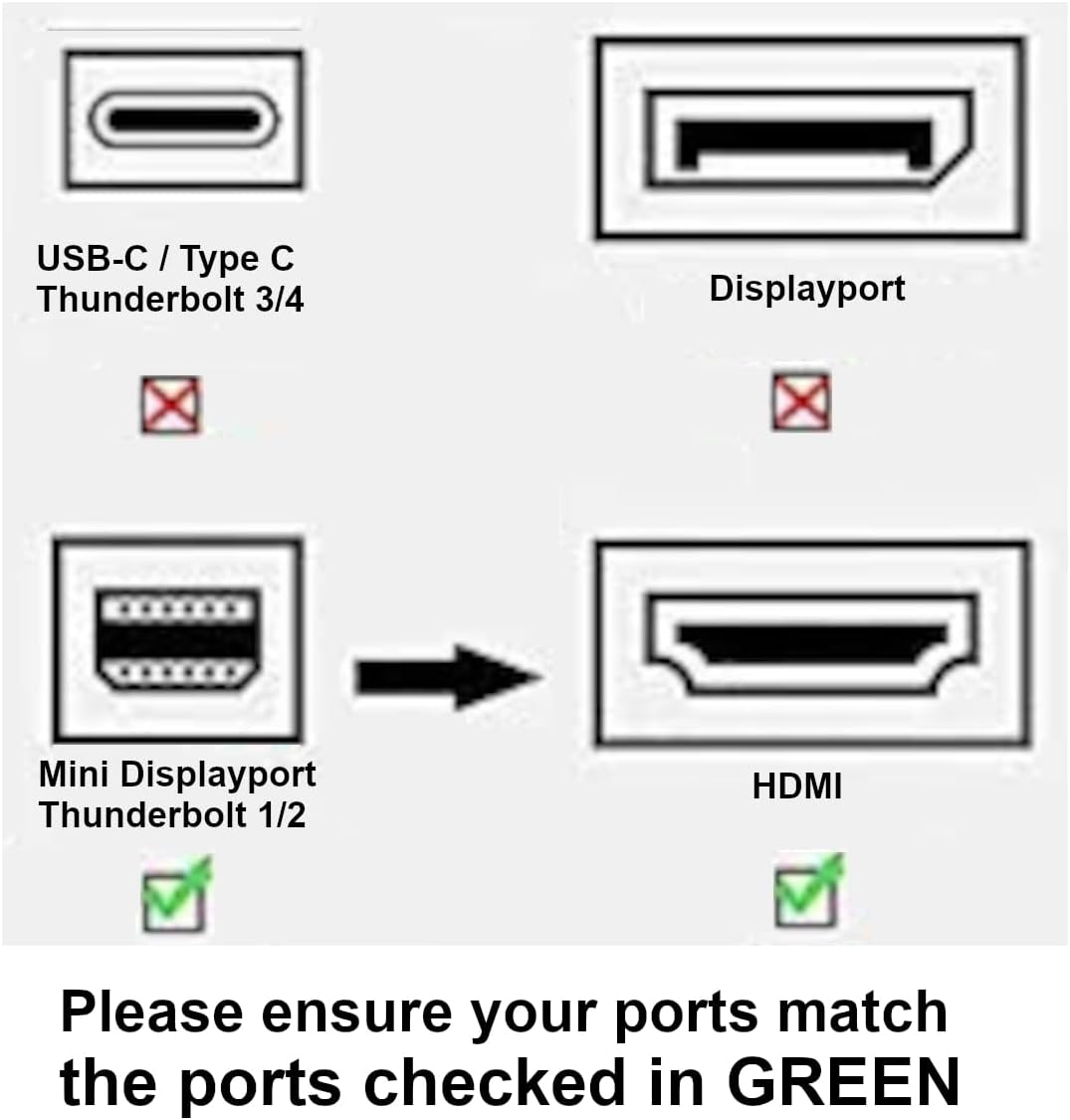 Kyper USKyper-2788 (100 Pack) 4K Mini DisplayPort to HDMI Adapter 4K@30Hz Mini DP MDP Thunderbolt 1/2 Compatible with MacBook Pro 2010-15/Air 2008-17 Surface Pro 1-6 Dell XPS 13 15 ThinkPad T + More