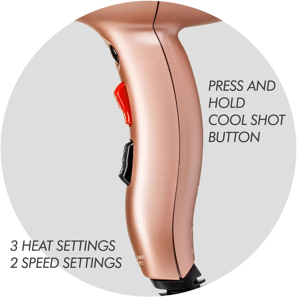 Sam Villa Lightweight & Quiet Ionic Professional Hair Dryer With Variable Speed & Temperature