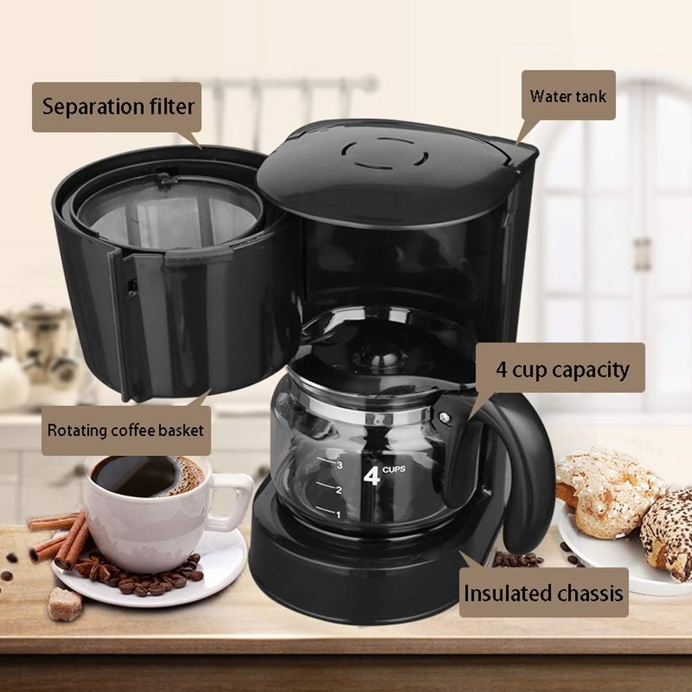 Coffee Machine Coffee Machine, Bean to Cup Filter Coffee Machine,Keep Warm Function,Avoid Clogging Grinder,590W,Food Grade Material,Compatible with Espresso Cooker