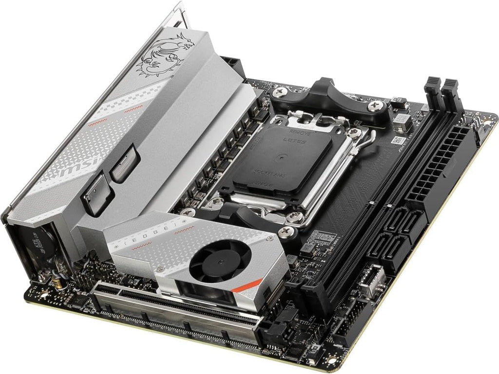 MSI MPG B650I Edge WiFi Gaming Motherboard (AMD Ryzen 9000/8000/7000 Series Processors, AM5, DDR5, PCIe 4.0, M.2, SATA 6Gb/s, USB 3.2 Gen 2, HDMI, Wi-Fi 6E, Bluetooth 5.3, 2.5Gbps LAN, Mini-ITX)