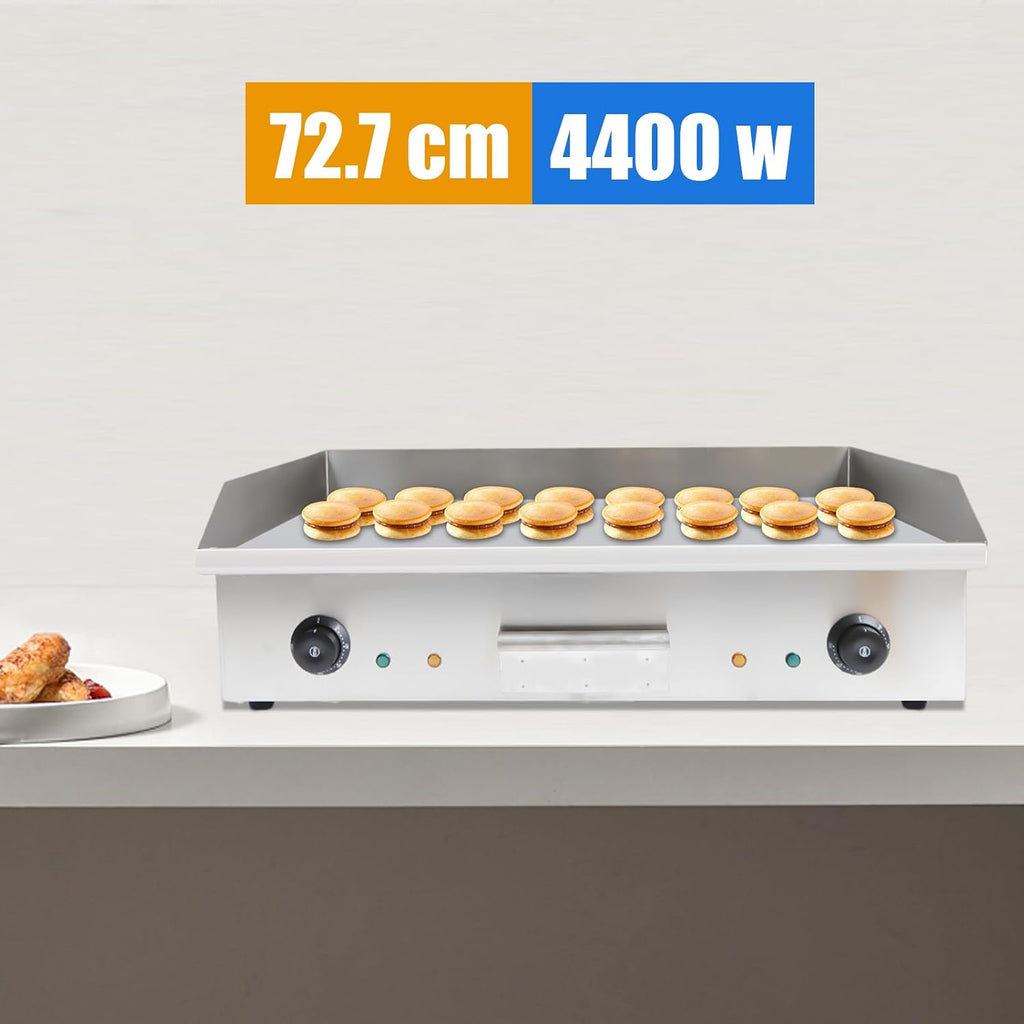Electric Griddle, Electric Flat Top Griddle Non-Stick Teppanyaki Grill For Stir-Fry Omelets Pizza Pancakes Bacon, Adjustable Thermostatic Control 110V 4400W 29'