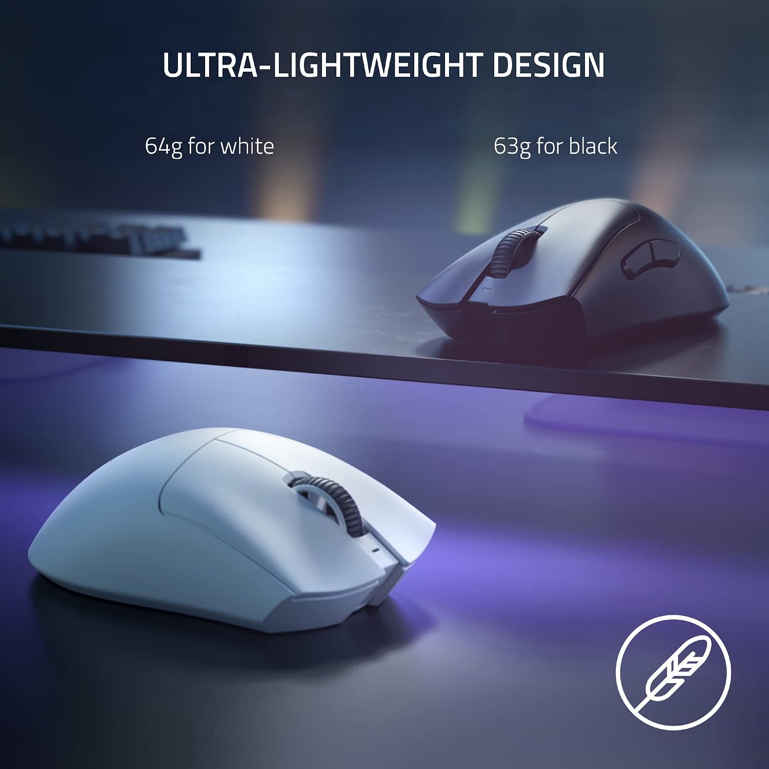 Razer DeathAdder V3 Pro - Black Ultra-lightweight Wireless Ergonomic Esports Mouse - Optical - Cable/Wireless - Radio Frequency - 2.40 GHz - Rechargeable - Black - USB - 30000 dpi - Scroll Wheel - 5 B