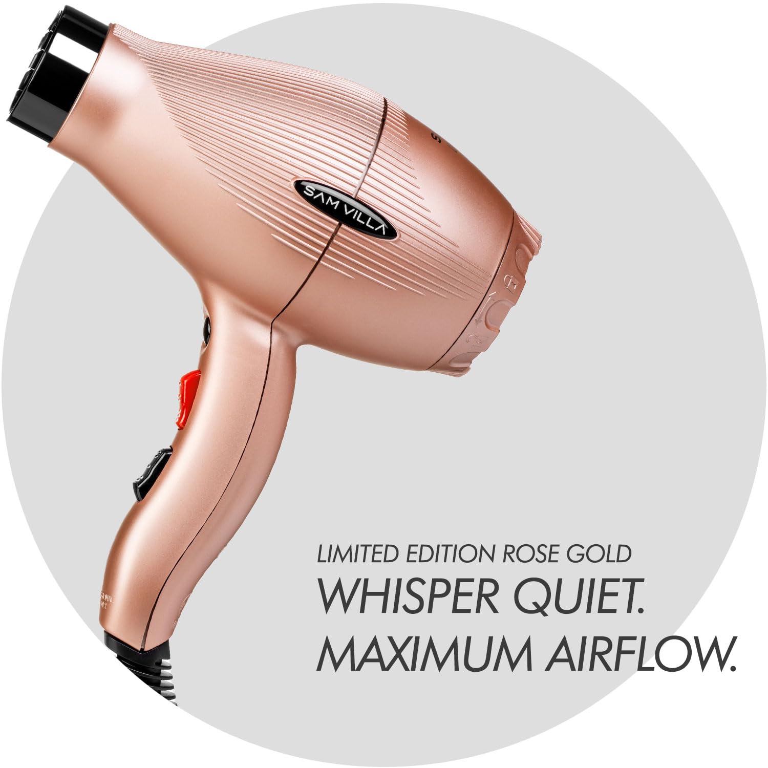 Sam Villa Lightweight & Quiet Ionic Professional Hair Dryer With Variable Speed & Temperature